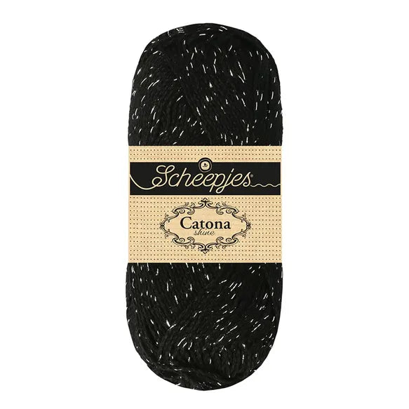 Shine Catona 50g - 110s Noir argenté