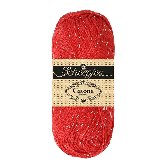 Shine Catona 50g - 115s Rouge vif argenté