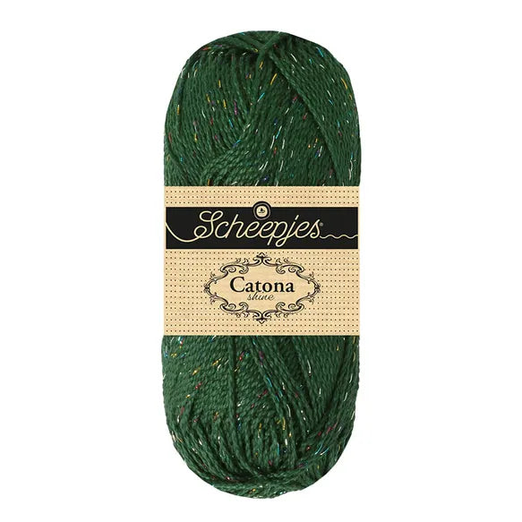 Shine Catona 50g - 525r Vert sapin arc-en-ciel