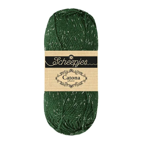 Shine Catona 50g - 525s Vert sapin argenté
