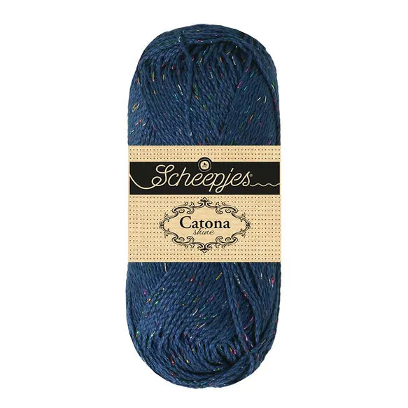 Shine Catona 50g - 527r Bleu nuit arc-en-ciel