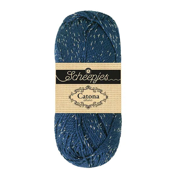 Shine Catona 50g - 527s Bleu nuit argenté