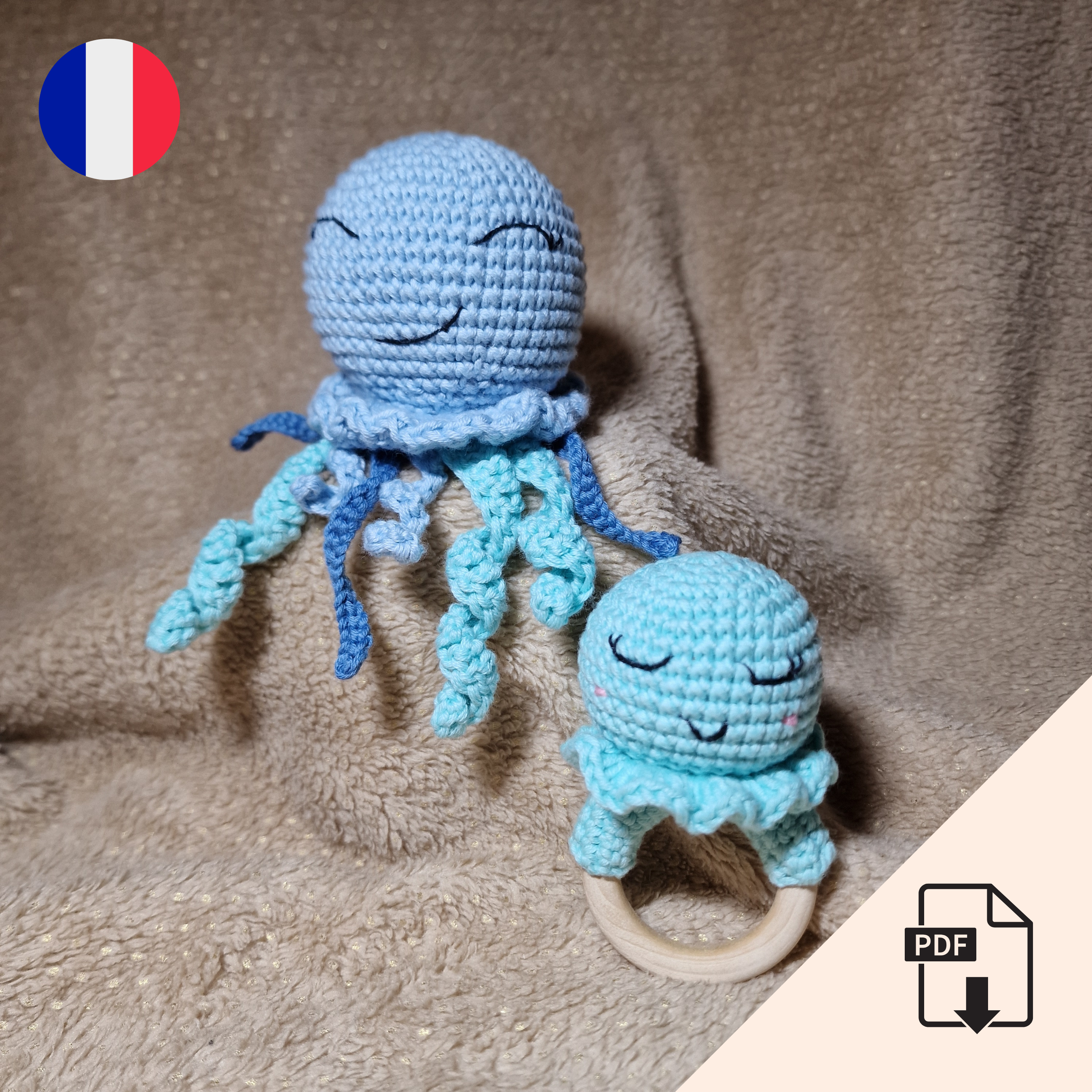 Pattern Méduse et Hochet bébé