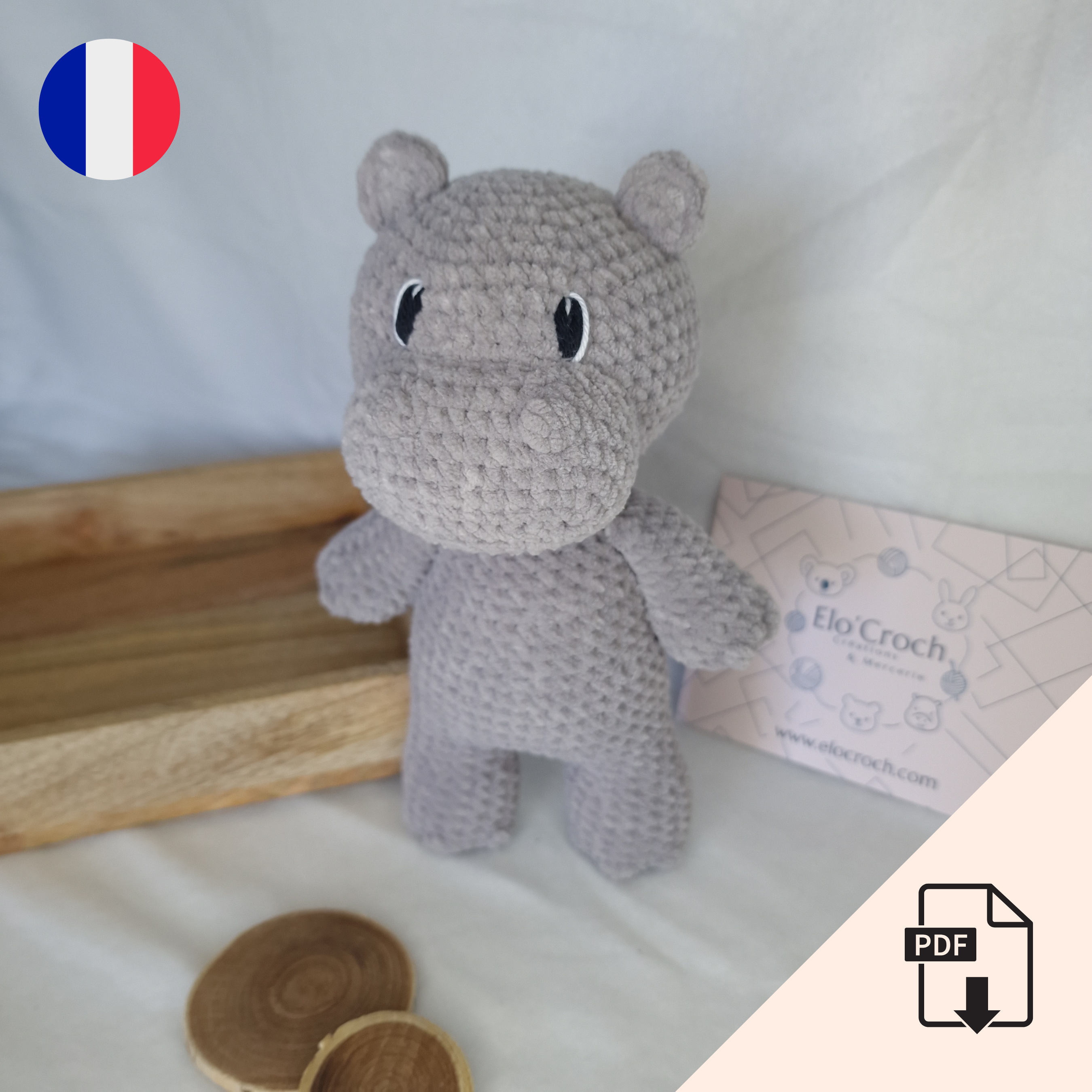 Pattern Oscar l'Hippopotame